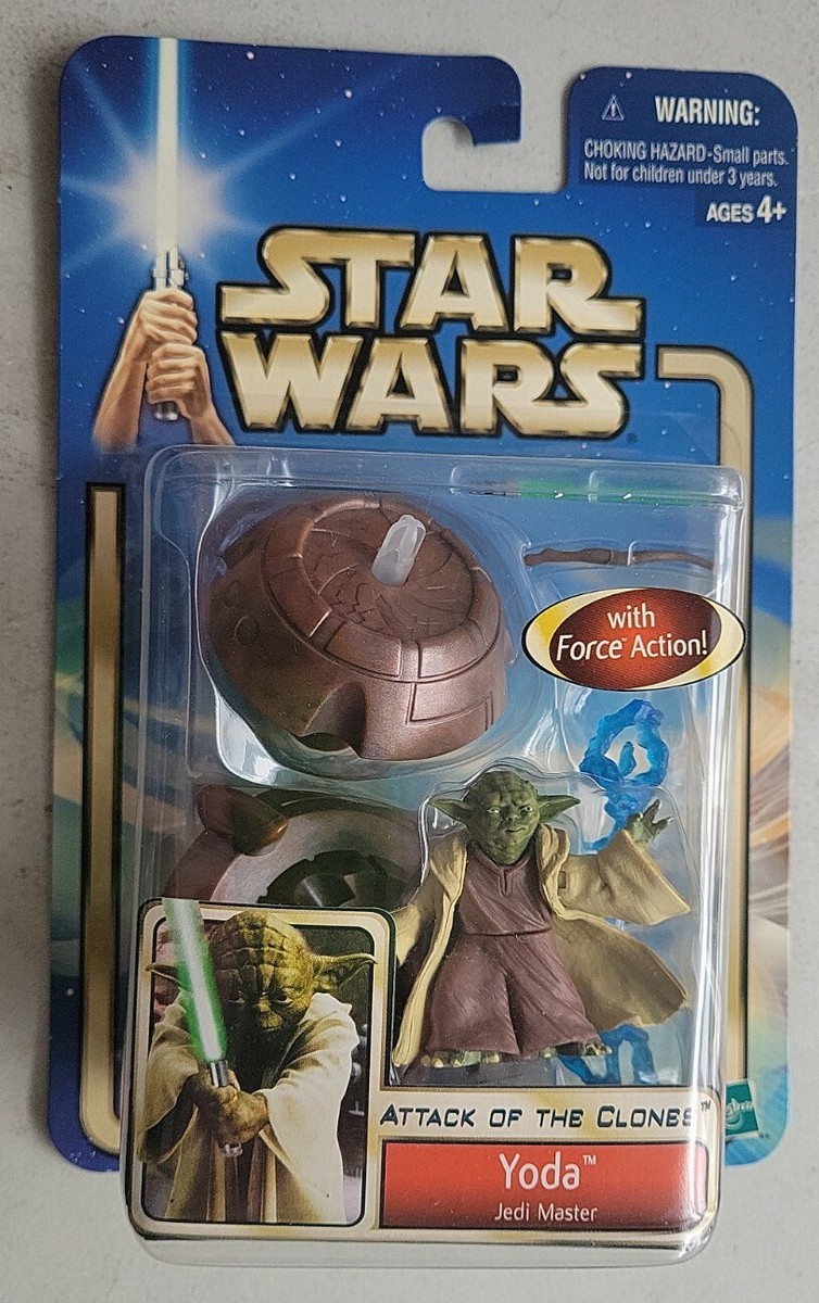 NEW STAR WARS ATTACK OF THE CLONES YODA JEDI MASTER HASBRO ACTION