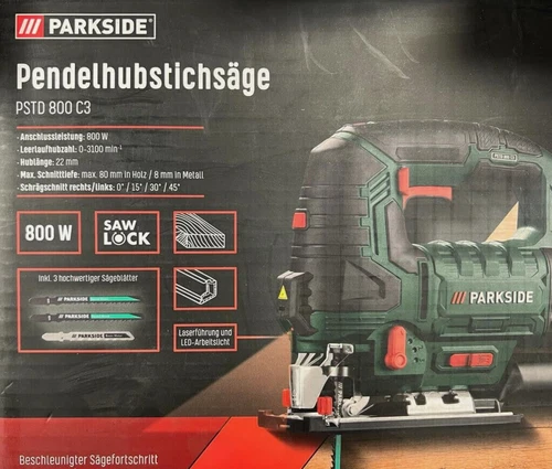 Parkside PSTD 800 C3 Pendelhubstichsäge - 800W NEU