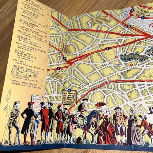 2 1930's BOSTON Brochures / Maps - Where to Stay /Boston is a Browsing Town - Picture 4 of 16