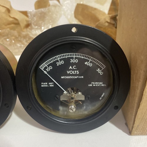 A&M Inst Model 366 Voltmeter MR36B500AFVVR Vintage Antique NOS Priced To Sell!! - Picture 5 of 16