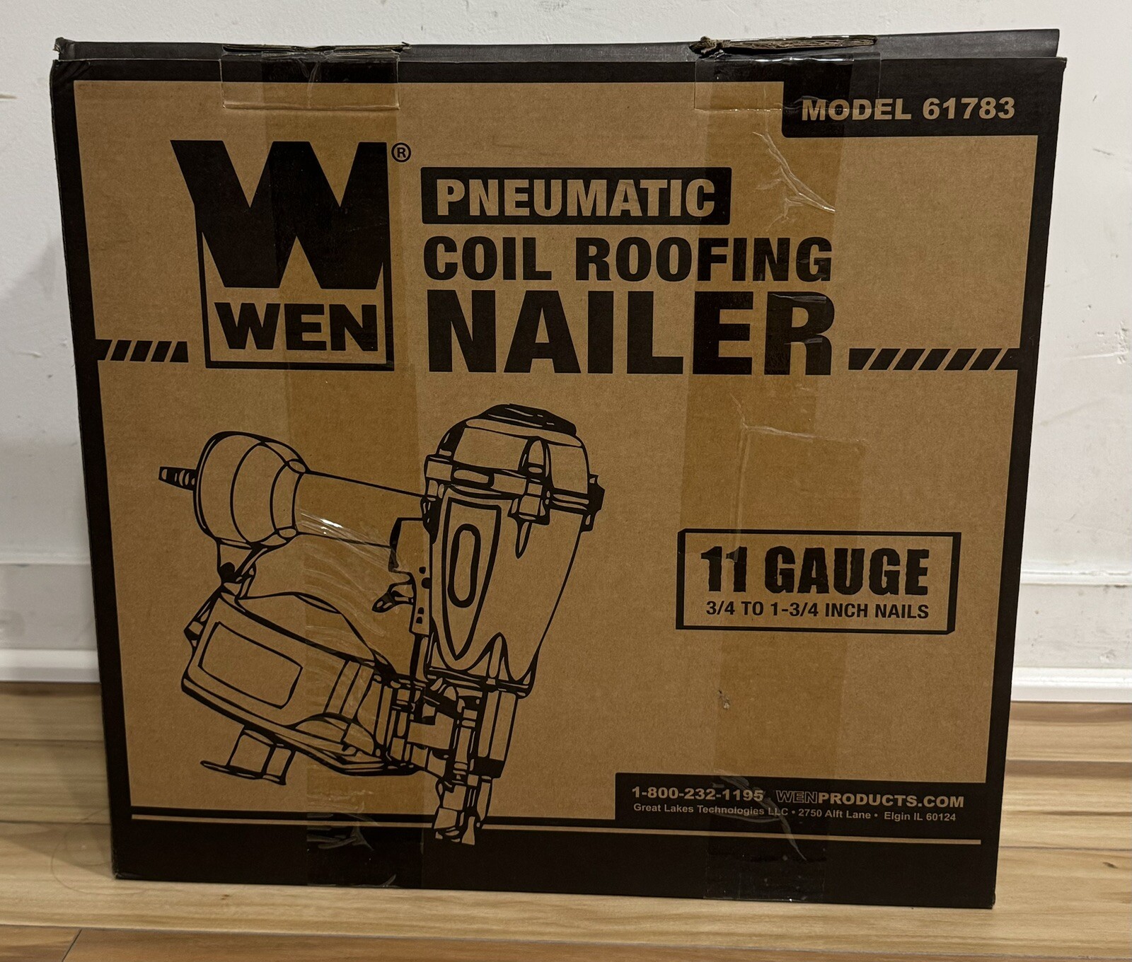 Roofing Nailer 3/4 in. to 1-3/4 in. Pneumatic Coil with Adju