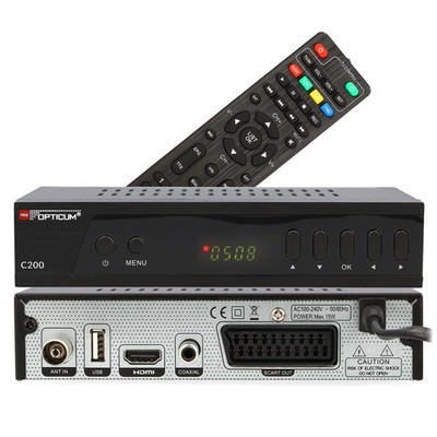 RED OPTICUM C200 HD Kabelreceiver mit Aufnahmefunktion - DVB-C-Receiver Full HD