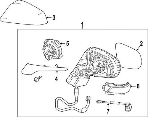 Genuine Lexus 2021-2022 Lexus - Mirror Assembly 87910-0E915