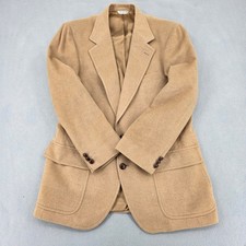 Logan's of Midway Mens 100 Camel Hair Blazer Sport Coat Tan 2 Button USA 42R