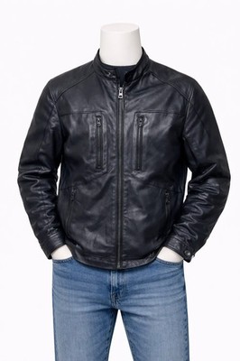 Zegna Sport Leather Bomber Jacket Size M Luxury Vintage | eBay
