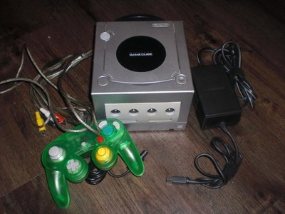 Nintendo GameCube Console System Original w Controller Power Cord AV SILVER #4
