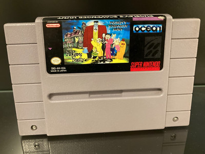   Addams Family Pugsley's Scavenger Hunt Super Nintendo SNES Video Game 1993