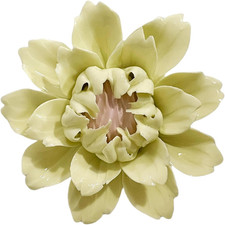Handmade Ceramic Wall Flower Decor - Yellow King Protea Design, Elegant Home Wal