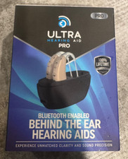 Ultra Pro Hearing Aids Bluetooth Enabled Rechargeable Noise Canceling Pair New