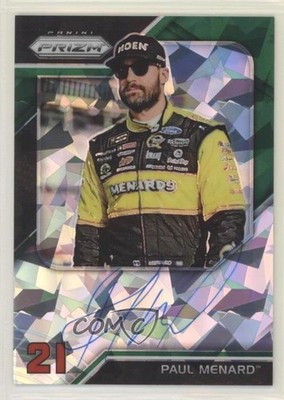2018 Panini Prizm Driver Signatures Green 14/99 Paul Menard #DS-PM Auto a0s