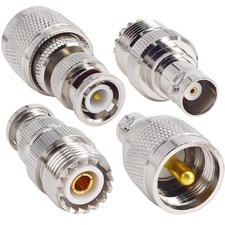 onelinkmore BNC to UHF RF Connector Kit Coaxial PL259 SO239 4PCS