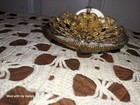 VINTAGE FRENCH FROSTED GLASS TRINKET DISH W/DOVES — photo 3