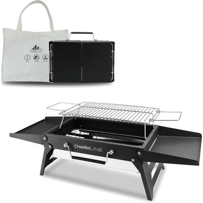 Klappbarer Campinggrill 35 x 23 cm für 1-3 Personen, Mini BBQ Grill für Balko...