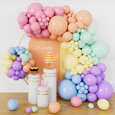 Pastel Rainbow Balloons Arch Garland Kit Different Sizes 18 12 5 Inch Latex Ball