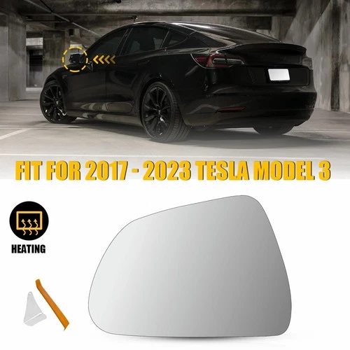 Mirror Glass Heated Driver Left Side for Tesla Model 3 2017 2018 2019 - 2023 USA