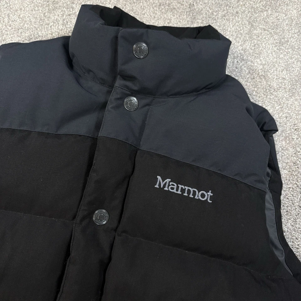 Marmot Vest Men’sM Black Gray Fordham 700 Fill Down Puffer Quilted Gilet Outdoor - Image 2 of 4