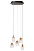 LED Pendelleuchte Gold 5-Flammig Wohnzimmer B:34 Cm 2700 K HäNgelampe Esstisch