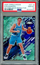 2025-26 Topps Chrome Go Time Kon Knueppel #GT-19 Aqua Refractor RC /199 PSA 10