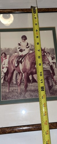 Vintage Framed Picture of Jockey Racing Horse 13X16.75 Inches In Color - Picture 6 of 7