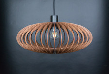 Mid Century Modern Wood Pendant Light Wooden ...
