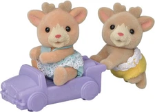 Calico Critters Reindeer Twins, Set of 2 Collectible Doll Figures 