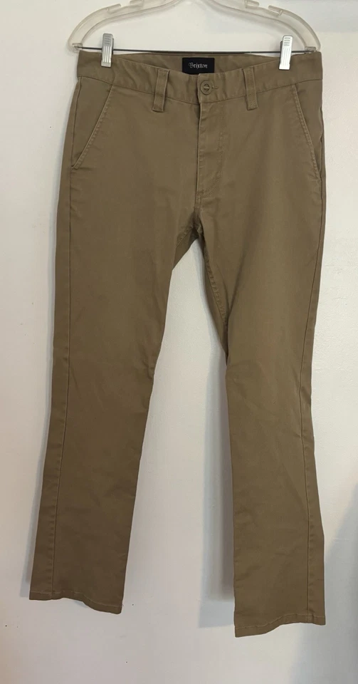 Мужские хаки Brixton, 31/x32, плоские спереди - Изображение 2 из 4