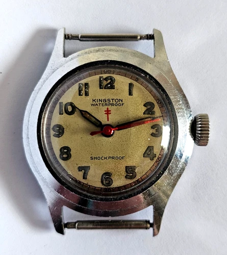 KINGSTON WHEREVER SPORTSMAN WATERPROOF SHOCKPROOF WRIST WATCH WINDUP VINTAGE