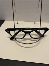 50 s Style Cat Eye Glasses Black Rhinestone Retro Rockabilly Costume Accessory