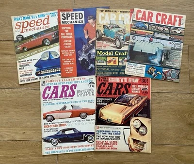Vintage 1960s Car Magazine Bundle x 6 Cars, Car Craft, Speed Mechanics American - Image 1 of 4