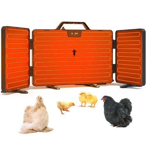 Foldable Chicken Coop Heater for Winter, 260W Chicken Heater for Coop Inside,...
