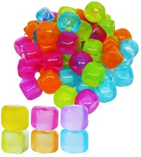 Cubetti di Ghiaccio Riutilizzabili Set 36 Pz Colorati Atossici Bevande Cocktail
