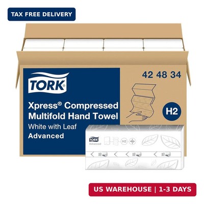 Tork Xpress Compressed Multifold Hand Towel White H2, Advanced, Strong and Absor