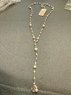 VTG CAROLEE 18”  DELICATE NECKLACE W/FAUX PEARLS &CRYSTALS  - COSTUME JEWELRY