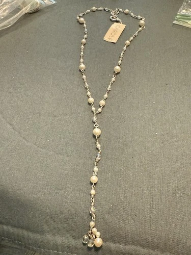 VTG CAROLEE 18” DELICATE NECKLACE W/FAUX PEARLS &CRYSTALS - COSTUME JEWELRY