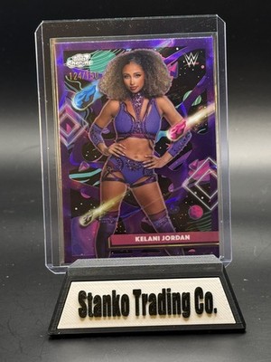 Topps Chrome Cosmic 2026 WWE Kelani Jordan #123 Purple Refractor Parallel /150