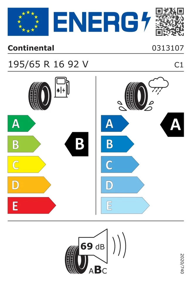 Continental 195/65 R16 92V UltraContact BSW - Photo 2/2