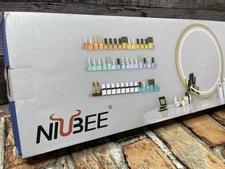 NIUBEE 24 Inches Nail Polish Rack Wall Mounted 24 Inch (Pack of 6), Clear 