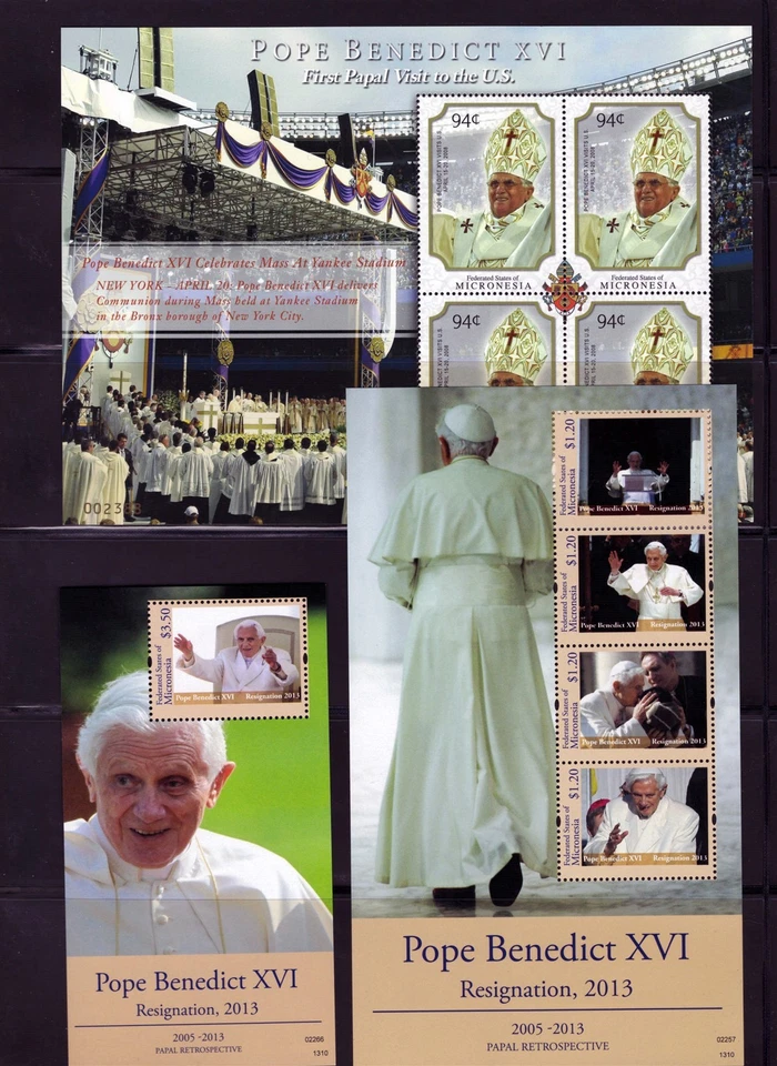 Papas, Papa Juan Pablo II y Madre Teresa, Colección Micronesia ZAYIX 0825L1700 Foto 2 de 4