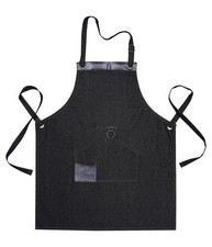 100 Cotton Denim Apron with Pocket and Adjustable Neck with Long Ties Apron ...