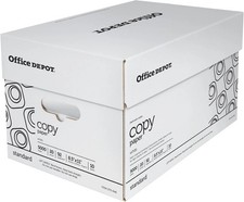 White Copy Paper, 8 1/2In. X 11In., 20 Lb, 500 Sheets per Ream, Case of 10 Reams