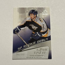 Dan Hamhuis 2003-04 SP Game Used Rookie Card #67 Predators /600
