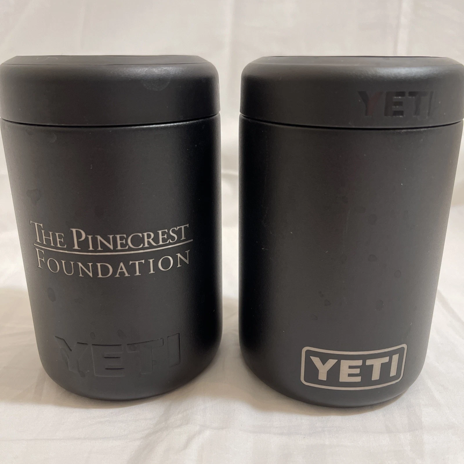 Yeti Can Coolers 12 Ounce Can Insulator Holder Stainless Holder Black Set Of 2