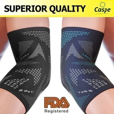2X Elbow Brace Compression Support Sleeve Arthritis Tendonitis Reduce Joint Pain