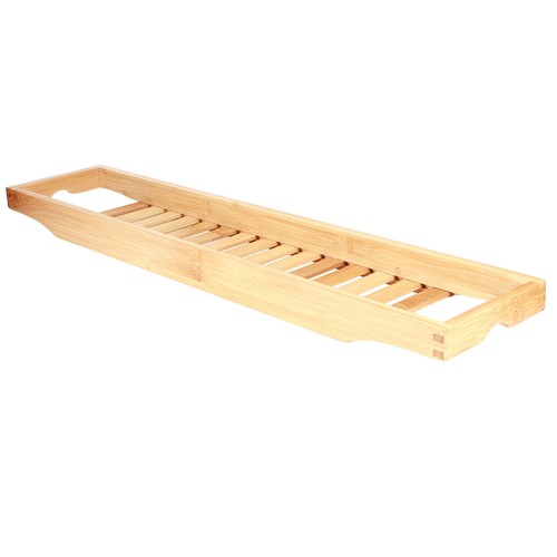 Multifunctional Bamboo Bathtub Tray Rack Wine Book Storage Shelf Shower Org LS - Picture 6 of 15