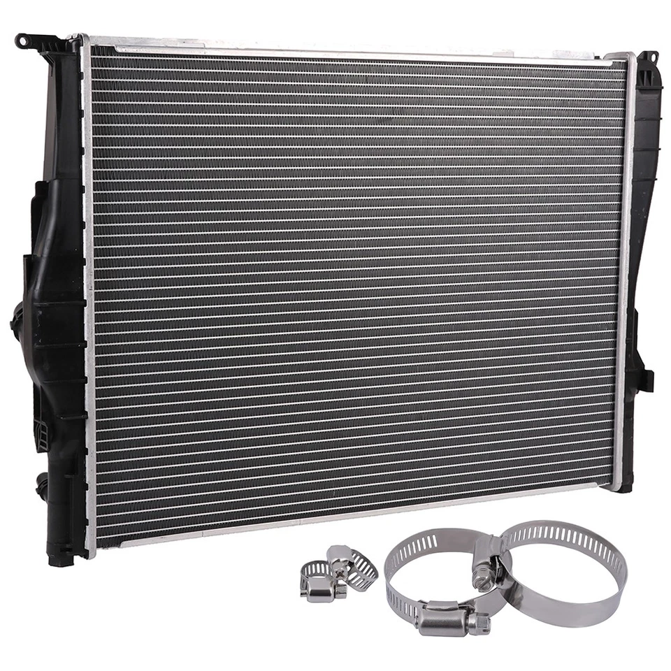CU2882 Radiator with Universal Oil Hose Clamps Kit For 2006 BMW 325Ci 325i 325xi Foto 4 de 4