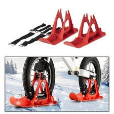 Winter Snow Sled Bike Ski Sledge Sledding Skiing Sleigh Sports Toboggan Red