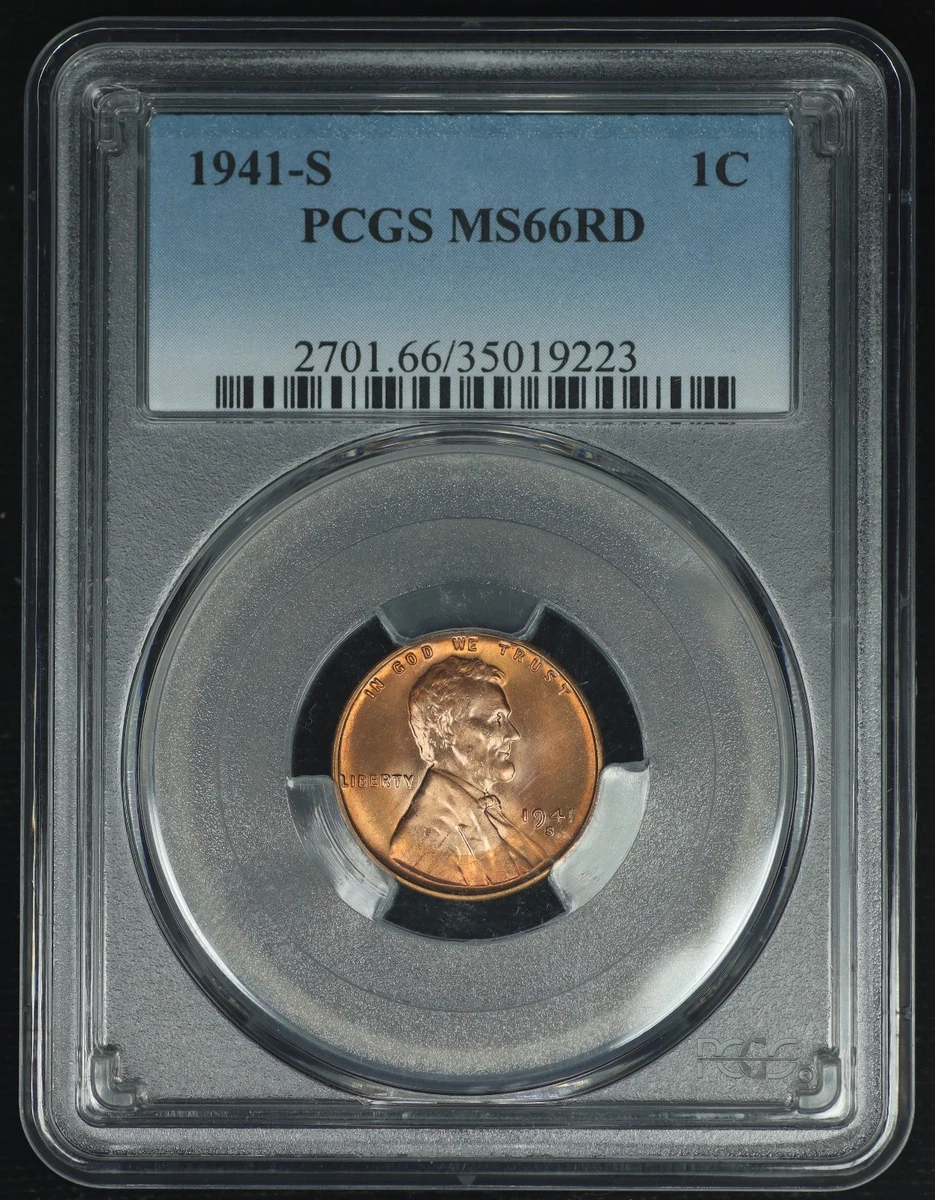 25+ MS 66 Graded 1941 Year Lincoln Wheat US Small Cents (1909-1958