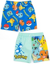Pokemon Blue Characters Multi-Pack of 2 Swim Shorts Boys
