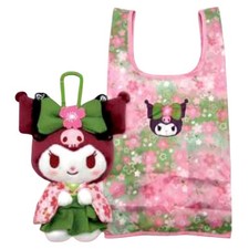 Sanrio KUROMI Plush Eco Bag Matcha Kimono NEW Japan