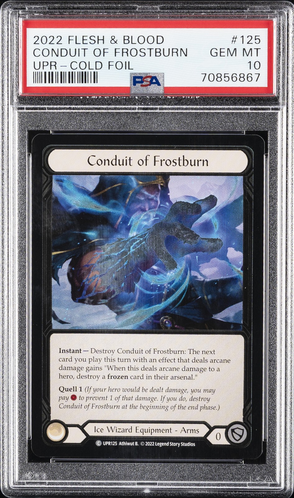 2022 FLESH & BLOOD UPRISING COLD FOIL #125 CONDUIT OF FROSTBURN PSA 10
